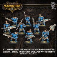 stormblade infantry and storm gunners cygnar storm knight unit and weapon attachments